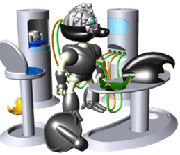 Space observer - part4 (3DCG) sticker #3210826