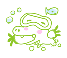 Crocodile lover radishPakukupa sticker #3211179