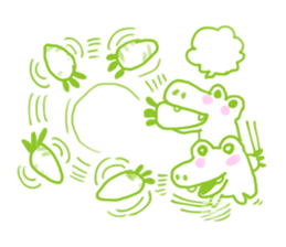 Crocodile lover radishPakukupa sticker #3211180