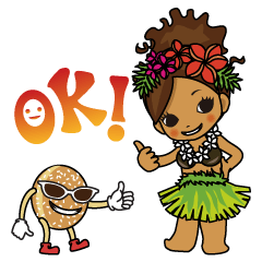 Hula Lehua Hawaiian sticker R