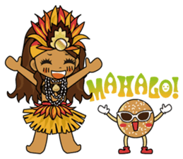 Hula Lehua Hawaiian sticker R sticker #3211309
