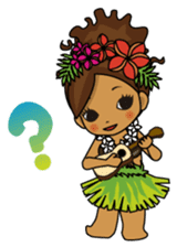 Hula Lehua Hawaiian sticker R sticker #3211314