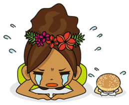 Hula Lehua Hawaiian sticker R sticker #3211322