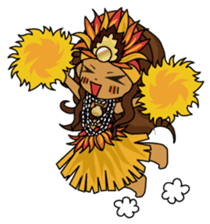 Hula Lehua Hawaiian sticker R sticker #3211328