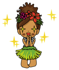 Hula Lehua Hawaiian sticker R sticker #3211329