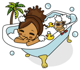 Hula Lehua Hawaiian sticker R sticker #3211336