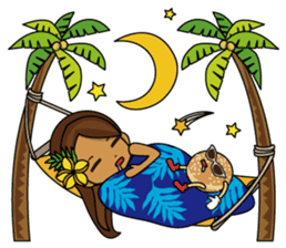 Hula Lehua Hawaiian sticker R sticker #3211337