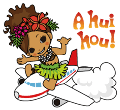 Hula Lehua Hawaiian sticker R sticker #3211346