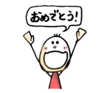 three hair girl sticker #3212085