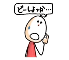 three hair girl sticker #3212098