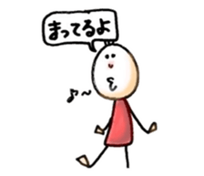 three hair girl sticker #3212102