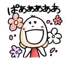 three hair girl sticker #3212106