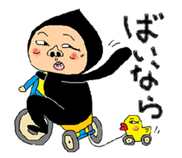 Black tights guy sticker #3212393