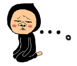 Black tights guy sticker #3212396