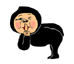 Black tights guy sticker #3212403