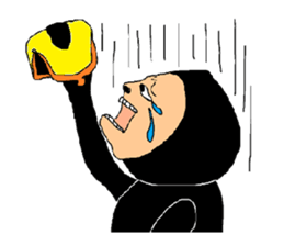 Black tights guy sticker #3212415