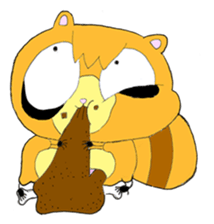 Maru of raccoon sticker #3212801