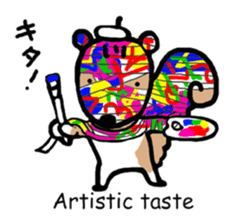 Genius squirrel painter 2 sticker #3213456