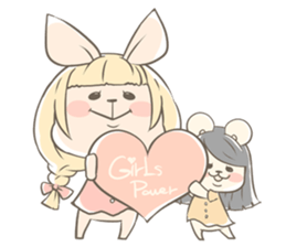 Girls Power Rabbit sticker #3216018