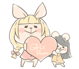Girls Power Rabbit sticker #3216018