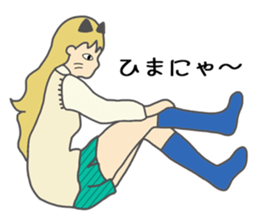 High school girl of the cat ear sticker #3216101