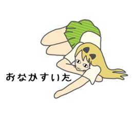 High school girl of the cat ear sticker #3216110