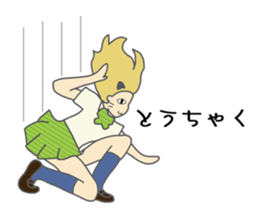 High school girl of the cat ear sticker #3216122