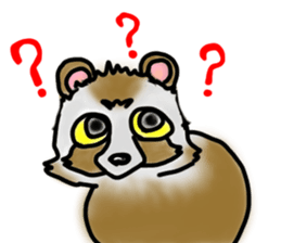 Pretty cat and raccoon dog and friend sticker #3216783