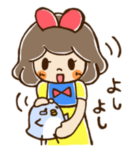 Snow White and Blue bird. sticker #3217094