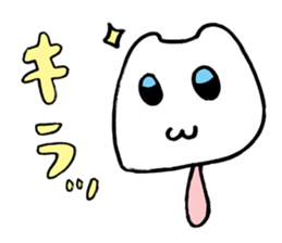 White cat mushroom sticker #3217289