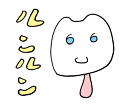 White cat mushroom sticker #3217294