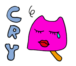 Pink selfish mushroom sticker #3217840