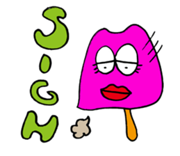 Pink selfish mushroom sticker #3217845