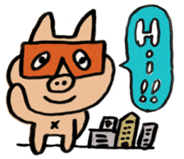 FUKUOKA PIG sticker #3218099