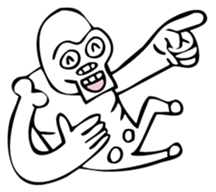 kawaii gorilla skull sticker #3218936