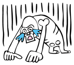 kawaii gorilla skull sticker #3218937