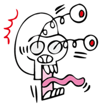 kawaii gorilla skull sticker #3218938