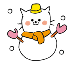 Daily life of white cat sticker #3219422