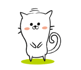 Daily life of white cat sticker #3219427