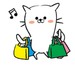 Daily life of white cat sticker #3219436