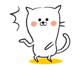 Daily life of white cat sticker #3219438