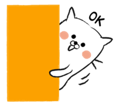 Daily life of white cat sticker #3219439