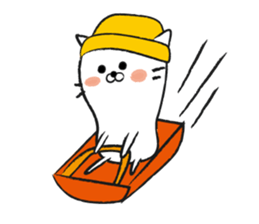 Daily life of white cat sticker #3219446