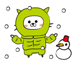 Daily life of white cat sticker #3219447