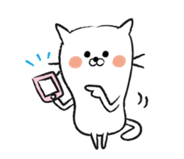 Daily life of white cat sticker #3219450