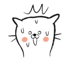 Daily life of white cat sticker #3219455