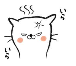 Daily life of white cat sticker #3219456