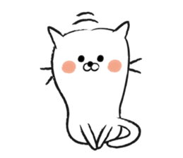 Daily life of white cat sticker #3219458