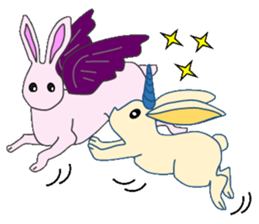 Rabbit of Uni and Pega sticker #3219519