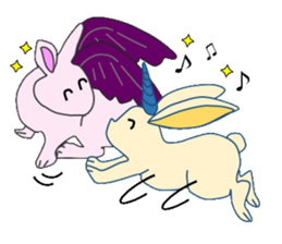 Rabbit of Uni and Pega sticker #3219538
